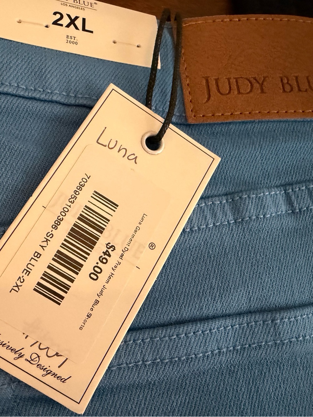 Judy Blue Light Blue Casual Pants with Pockets - Picture 2 of 4